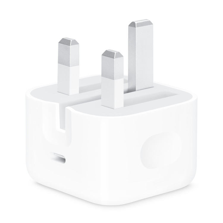 تصویر شارژر دیواری اپل مدل ۲۰ وات USB-C Power Adapter سفید رنگ – آداپتور رسمی Apple با توان ۲۰W