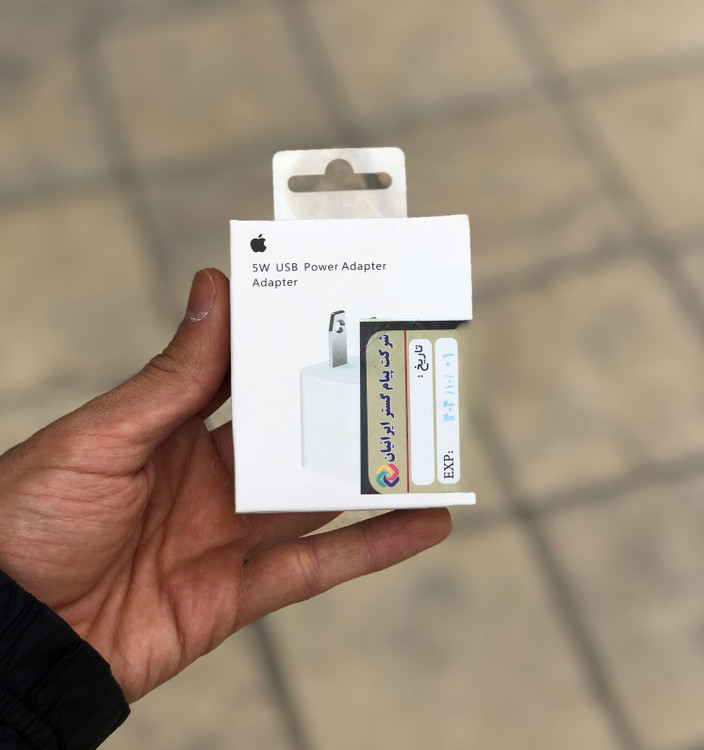 تصویر شارژر دیواری اپل مدل 5W USB Power Adapter سفید رنگ – آداپتور اصلی Apple