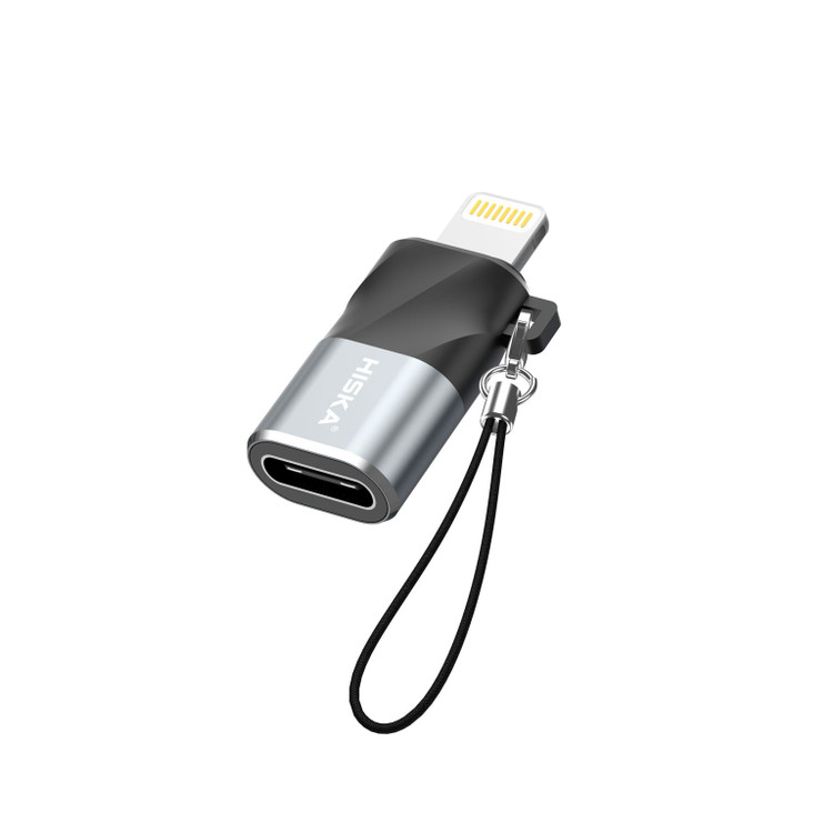تصویر مبدل Type-C به Lightning هیسکا مدل H7 با طراحی فشرده و بدنهی مقاوم