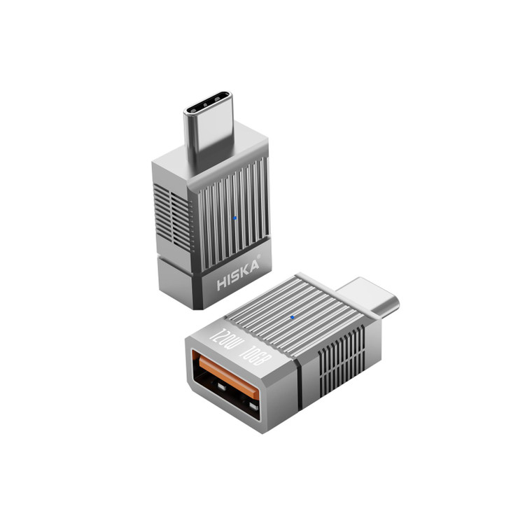 تصویر مبدل USB 3.0 به Type-C هیسکا مدل H6 با بدنه فلزی و طراحی فشرده