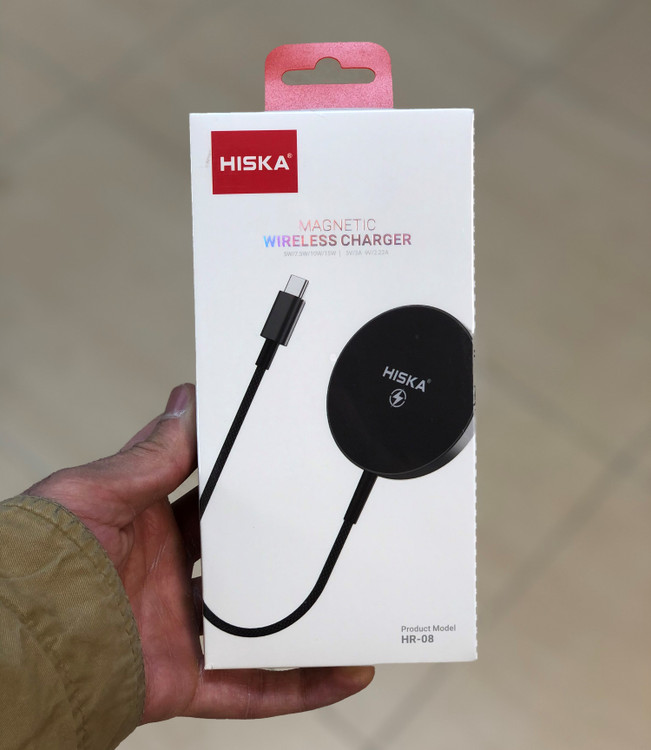 خرید شارژر بیسیم آهنربایی HISKA HR-08 | شارژ سریع ۱۵ وات با طراحی شیک و ایمن