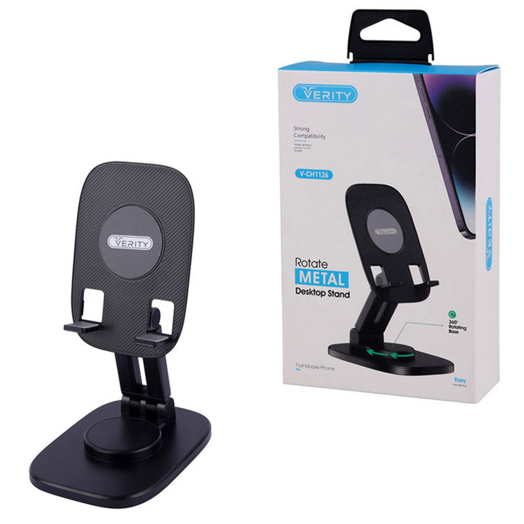 خرید هولدر رومیزی وریتی Verity مدل V-CH1126 | پایه نگهدارنده گوشی و تبلت با چرخش ۳۶۰ درجه
