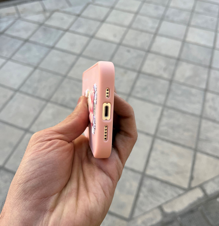 قاب طرحدار قلابدوزی نیمی Nimmy مدل What Is Your Name Again با گلدوزی گربه سهبعدی و دکمههای فلزی