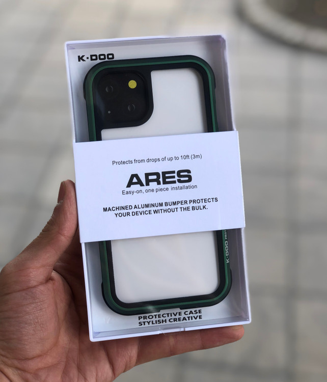 قاب ضد ضربه KDOO/KZDOO مدل Ares با بامپر آلومینیومی و محافظ لنز و ال سی دی