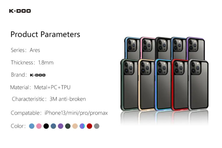 قاب KZDOO Ares ضد خش و مقاوم در برابر سقوط