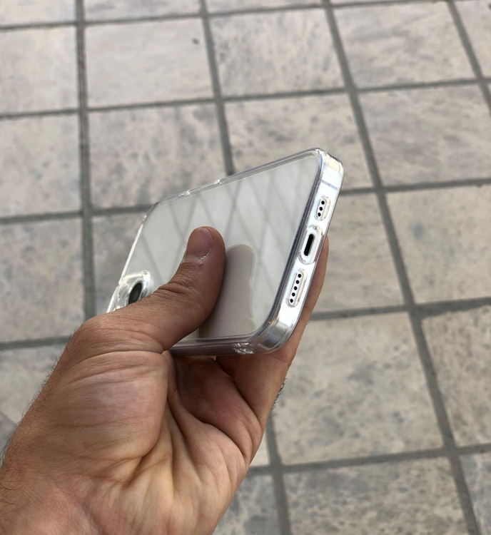 قاب شفاف بیرنگ Clear Case پلاستیک فشرده با محافظ لنز و ضد ضربه