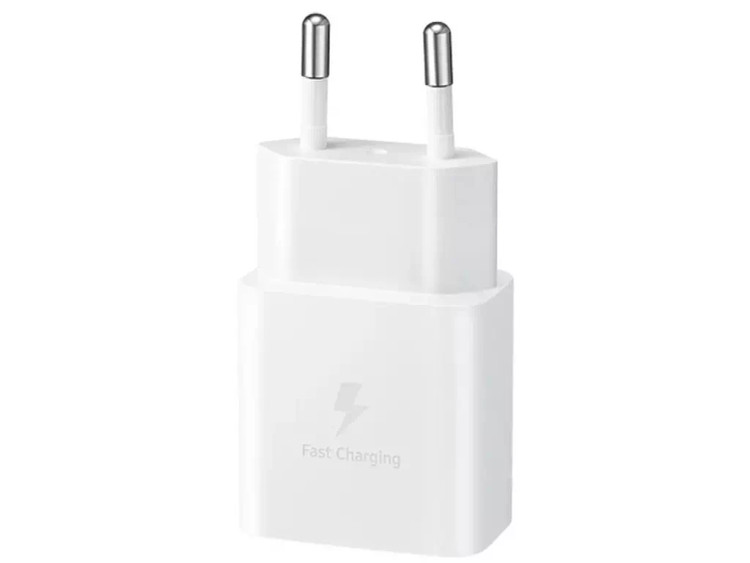 تصویر شارژر دیواری سامسونگ مدل EP-T1510 دو شاخه سفید – Samsung 15W Wall Charger