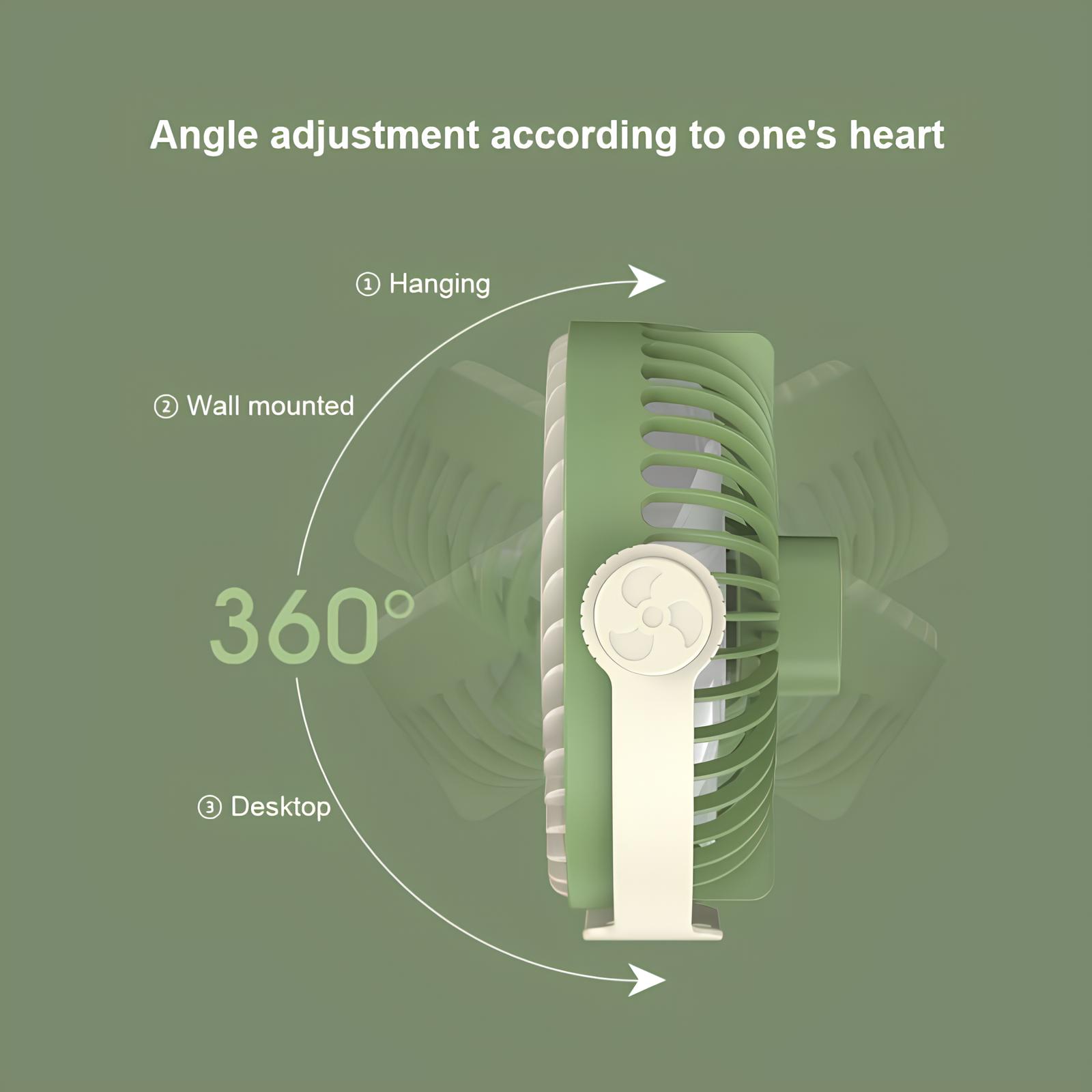 پنکه رومیزی قابل حمل سه حالته مدل Desktop Wall Monted Fan KLW-F9