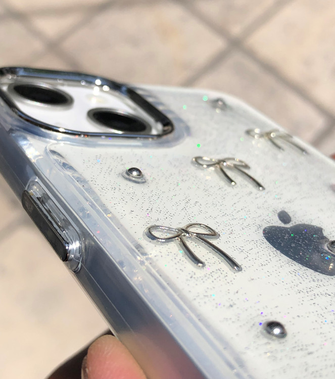 قاب شفاف آیفون مدل Shiny Papillon طرح پاپیون شاین با محافظ دوربین