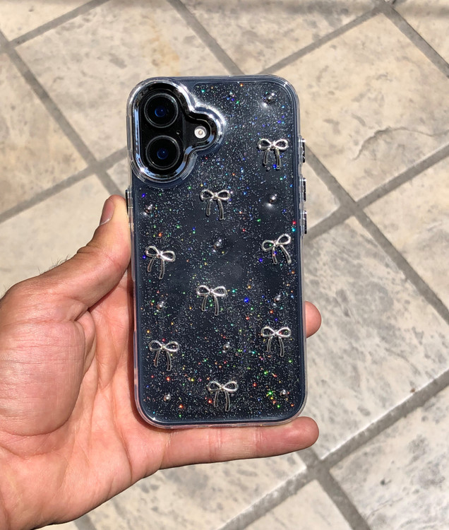 قاب شفاف آیفون مدل Shiny Papillon طرح پاپیون شاین با محافظ دوربین