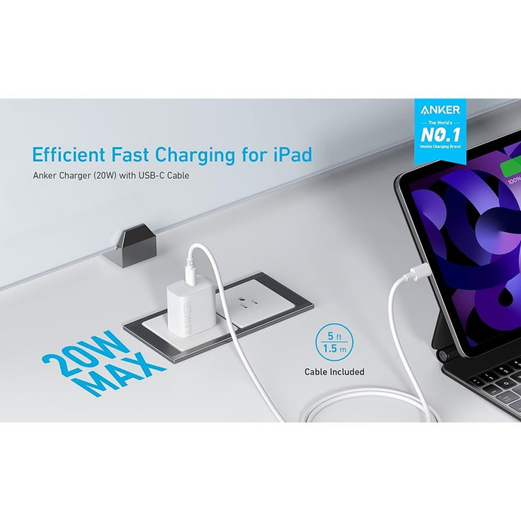 شارژر دیواری 20 وات انکر Anker Select Charger A2347L21 با پورت USB-C و فناوری PD